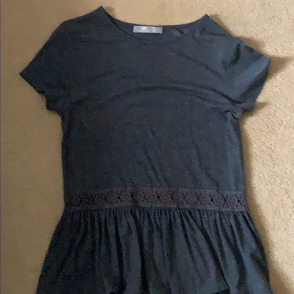 Lee Rider babydoll top with lace trim